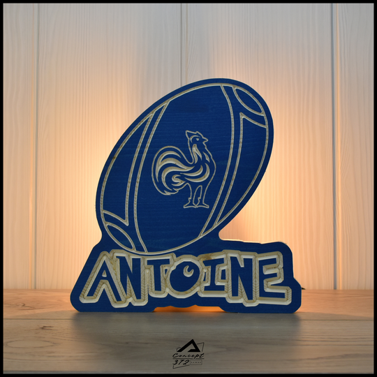 Lampes prénoms sports