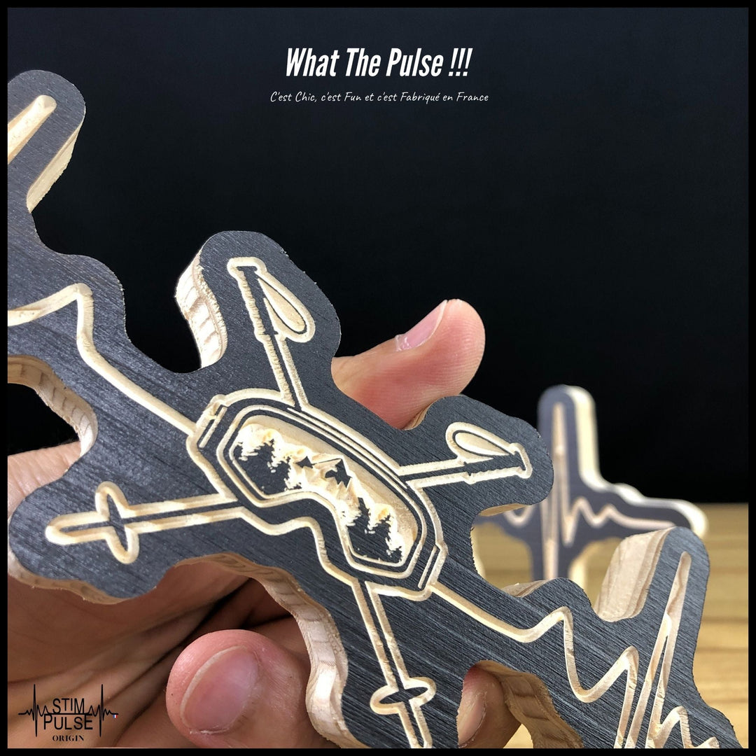 Bâtons et Masque de ski reflet montagnes - StimPulse Origin